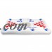 GoPong Inflatable Swimming Pool Party Barge Floating Beer Pong Drinking Table with Cooler, White, 6' Float   556077668
